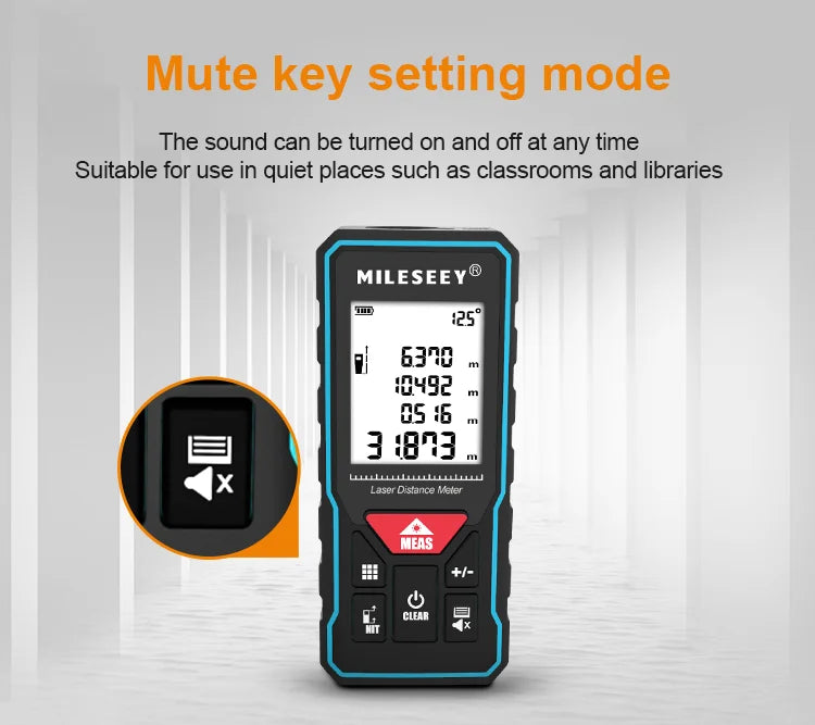 Mileseey MINI Laser Distance Meter X5 X6 Rangefinder Finder Handheld Trenas Measure Accurate Angle Calculate For Construction