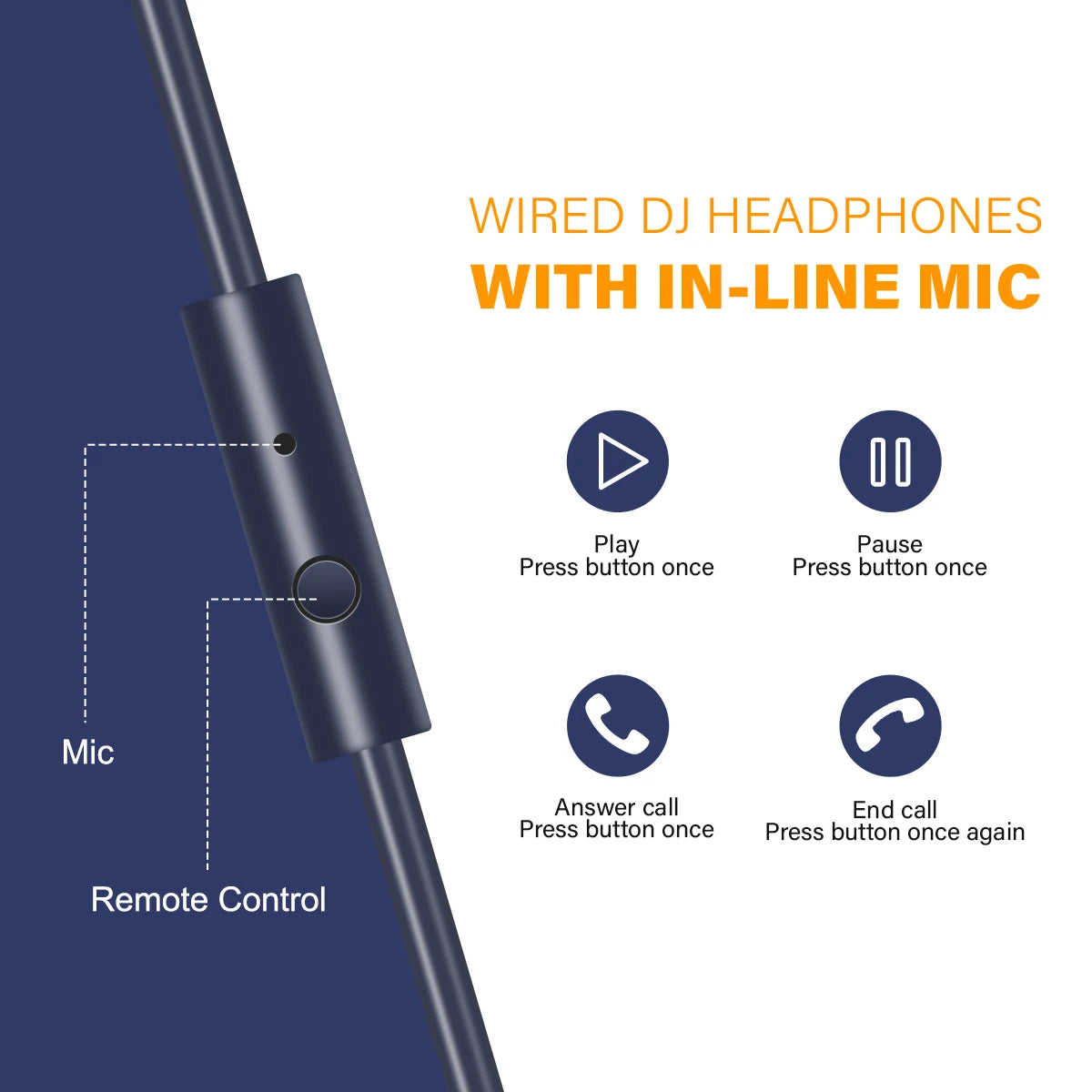 Oneodio Pro 10 Wired DJ Headphones Bass Stereo Gaming Headset With Microphone For Phone Studio Monitor Headphone For Recording