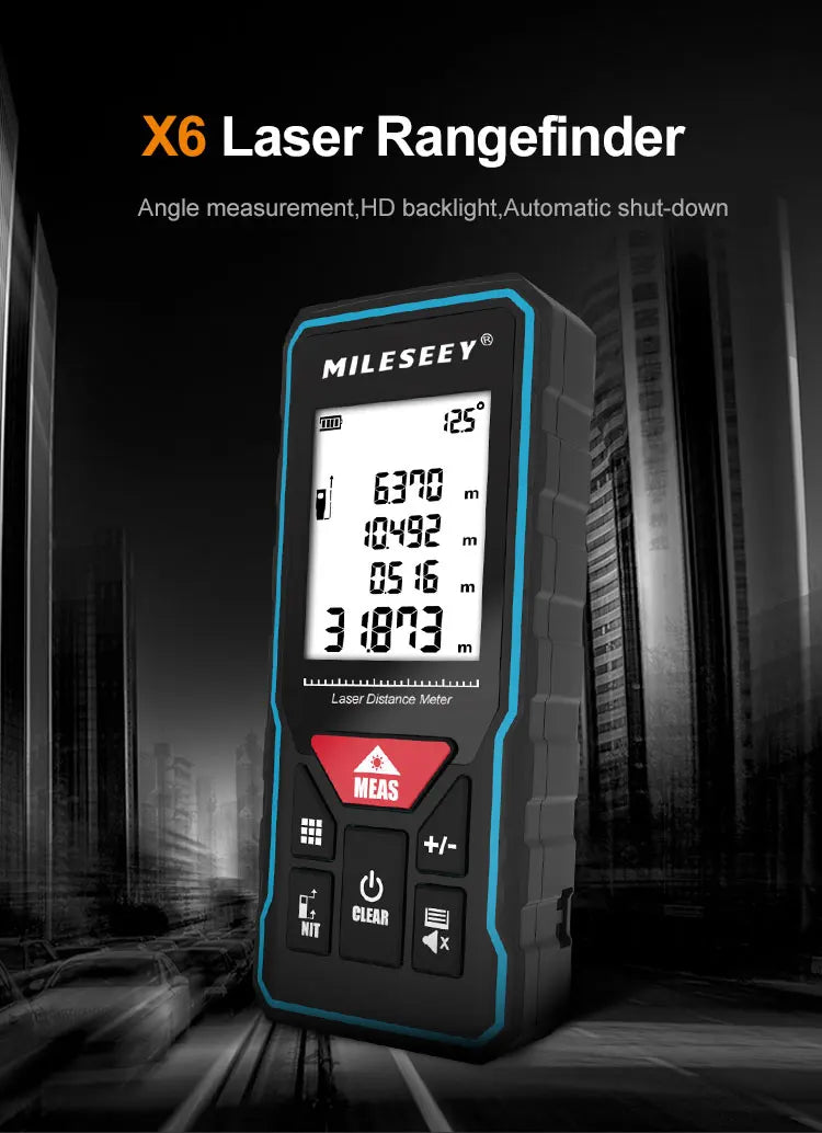 Mileseey MINI Laser Distance Meter X5 X6 Rangefinder Finder Handheld Trenas Measure Accurate Angle Calculate For Construction