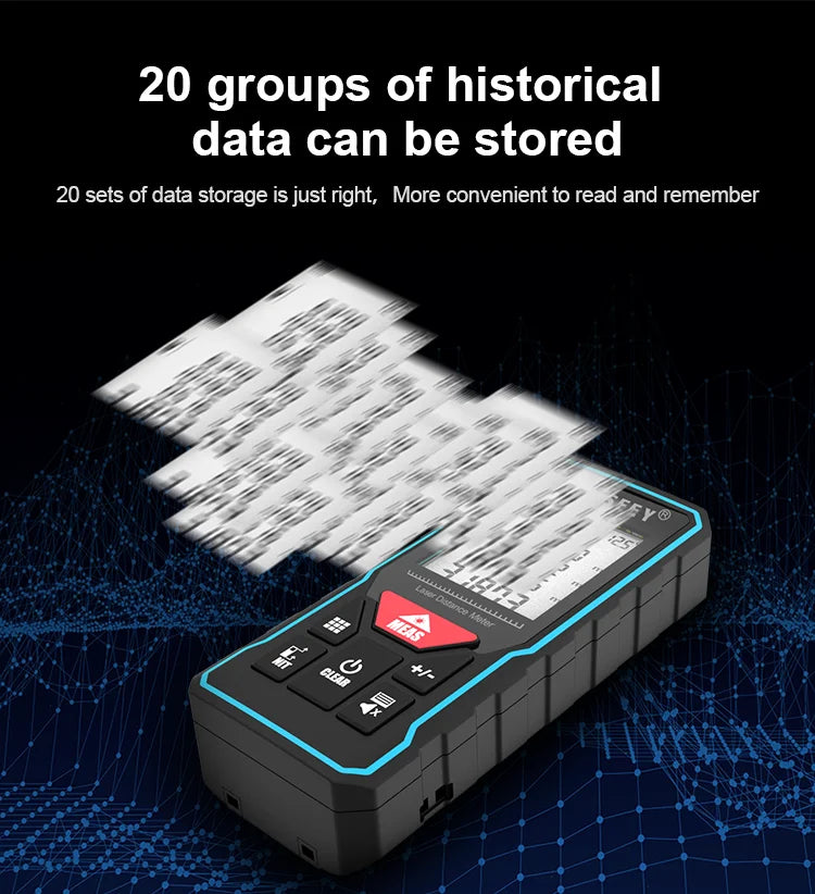 Mileseey Professional Laser Trena Rangefinder X5/X6 40M 60M 80M 100M Rechargeable Digital Precision Distance Meter Tape Measure