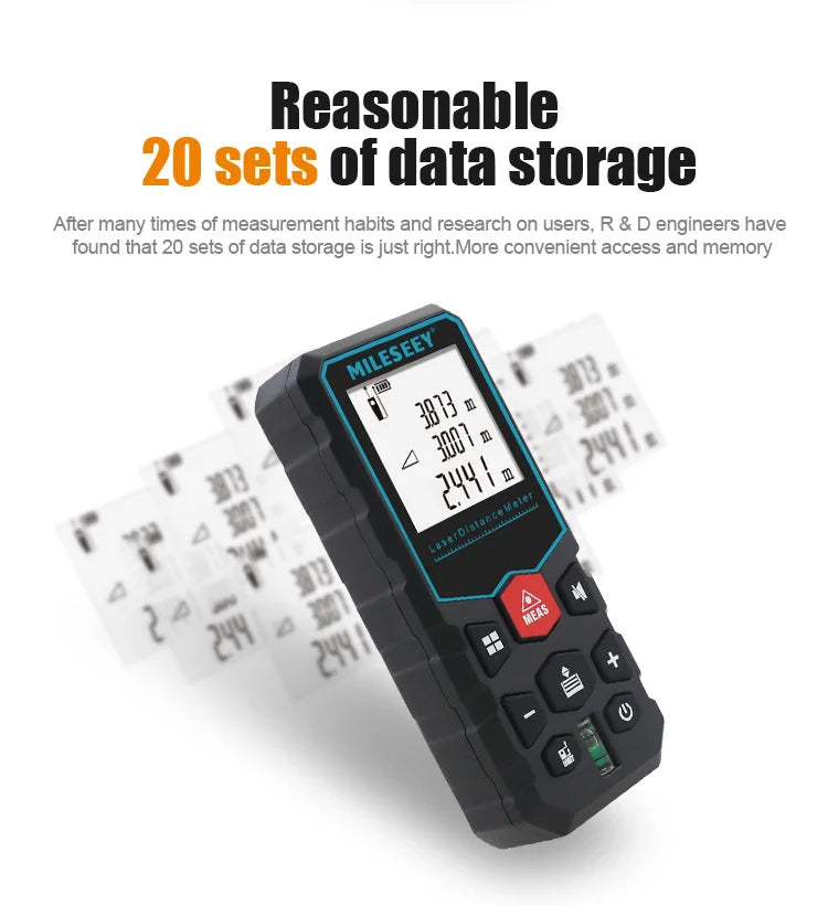 Mileseey MINI Laser Distance Meter X5 X6 Rangefinder Finder Handheld Trenas Measure Accurate Angle Calculate For Construction