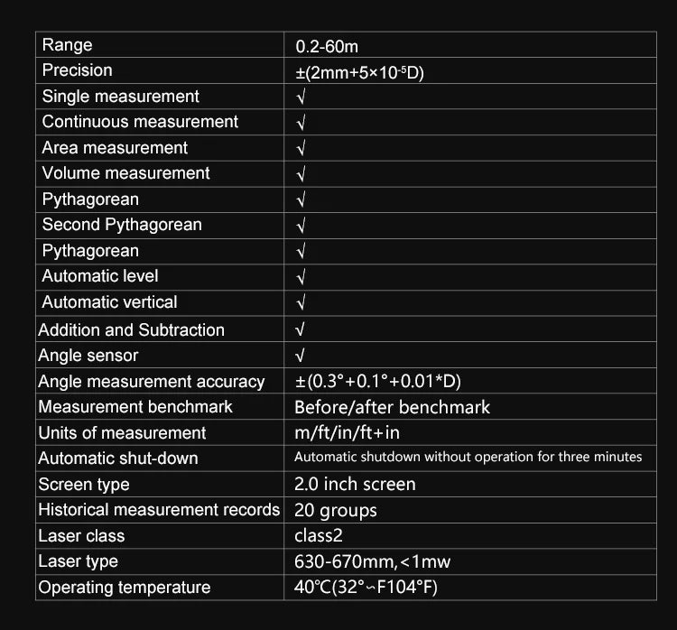 Mileseey Professional Laser Trena Rangefinder X5/X6 40M 60M 80M 100M Rechargeable Digital Precision Distance Meter Tape Measure