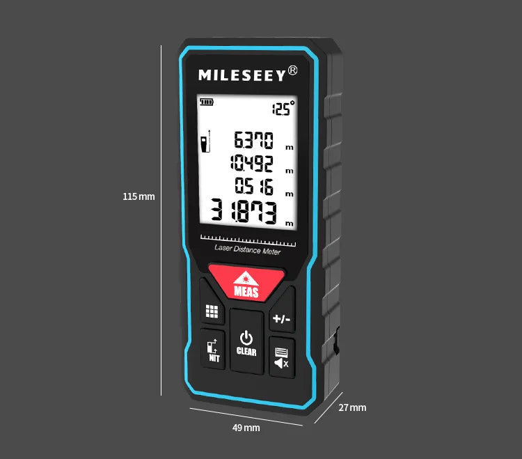 Mileseey MINI Laser Distance Meter X5 X6 Rangefinder Finder Handheld Trenas Measure Accurate Angle Calculate For Construction