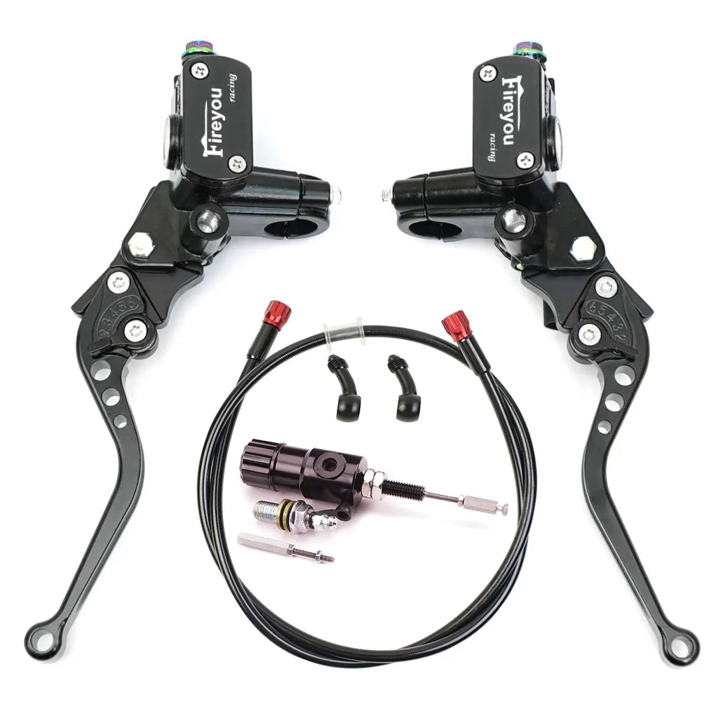 Motorcycle Hydraulic Clutch Kit Brake Master Cylinder Kit Disc Brake Lever LED For Honda Yamaha Suzuki Dirt Bike Sport