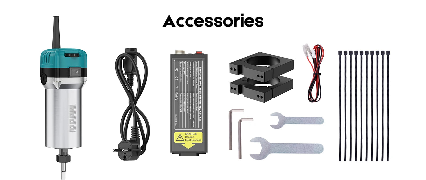 TWOTREES 800W Wood Trimmer Router Spindle For TTC450 Engraver Wood Router Compact Router Tool With Case TTC 450 Trimmer Kit