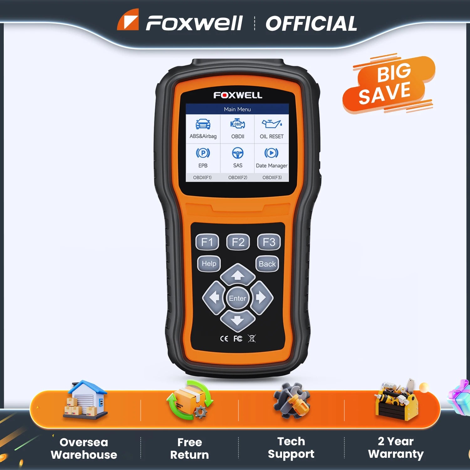 FOXWELL NT630 Plus OBD2 Automotive Scanner Engine ABS SRS EPB OIL SAS Calibration Code Reader ODB OBD2 Auto Car Diagnostic Tool