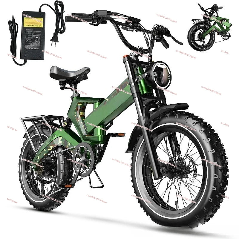 Zhengbu folding electric bicycle helps off-road shock-absorbing magnesium alloy electric vehicle