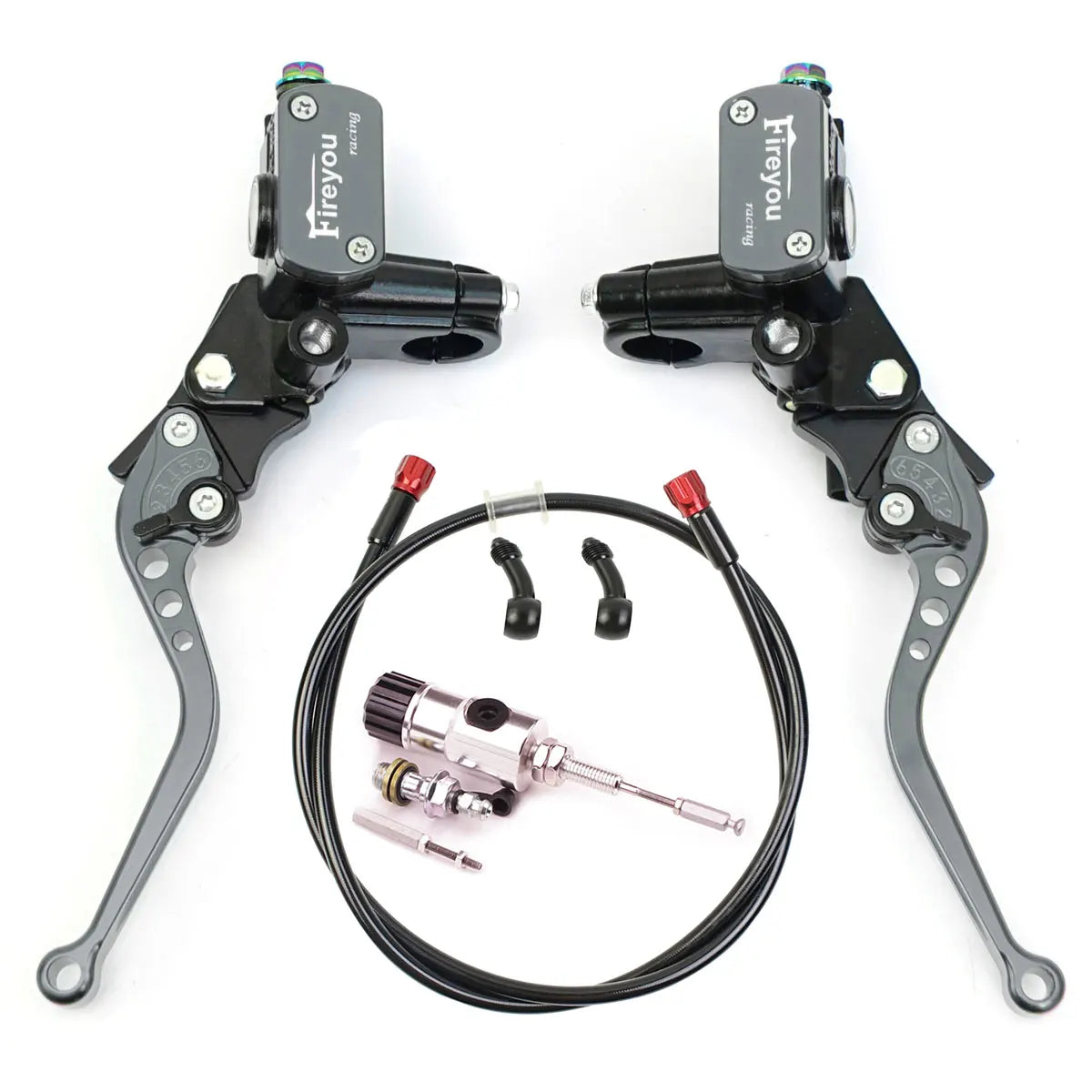 Motorcycle Hydraulic Clutch Kit Brake Master Cylinder Kit Disc Brake Lever LED For Honda Yamaha Suzuki Dirt Bike Sport
