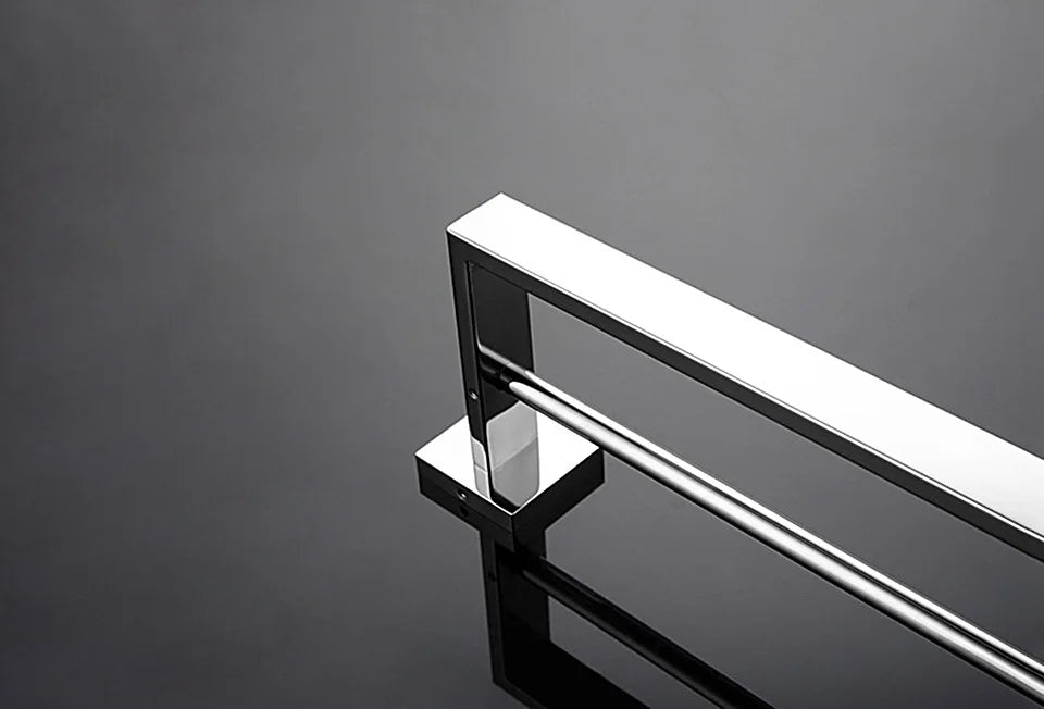 Stainless Steel Bathroom Hardware Mirror Chrome Polished Towel Rack Toilet Paper Holder Towel Bar Hook Bathroom Accessories