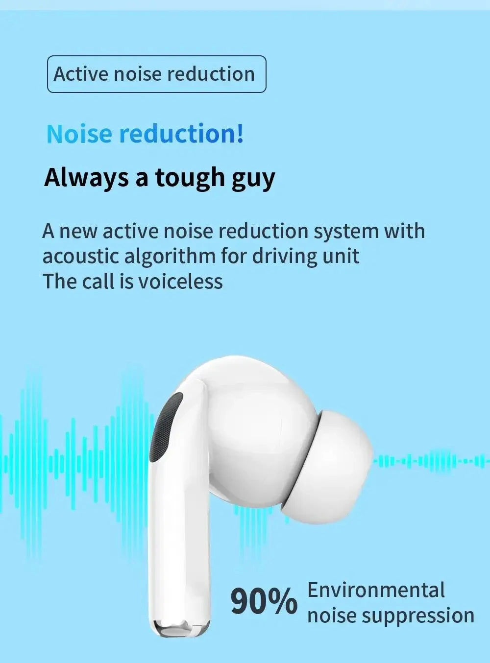 New Air Pro 5 TWS Max Wireless Bluetooth Earphones Headphones HiFi Sound Low Latency Noise Reduction Earbuds for IPhone Android