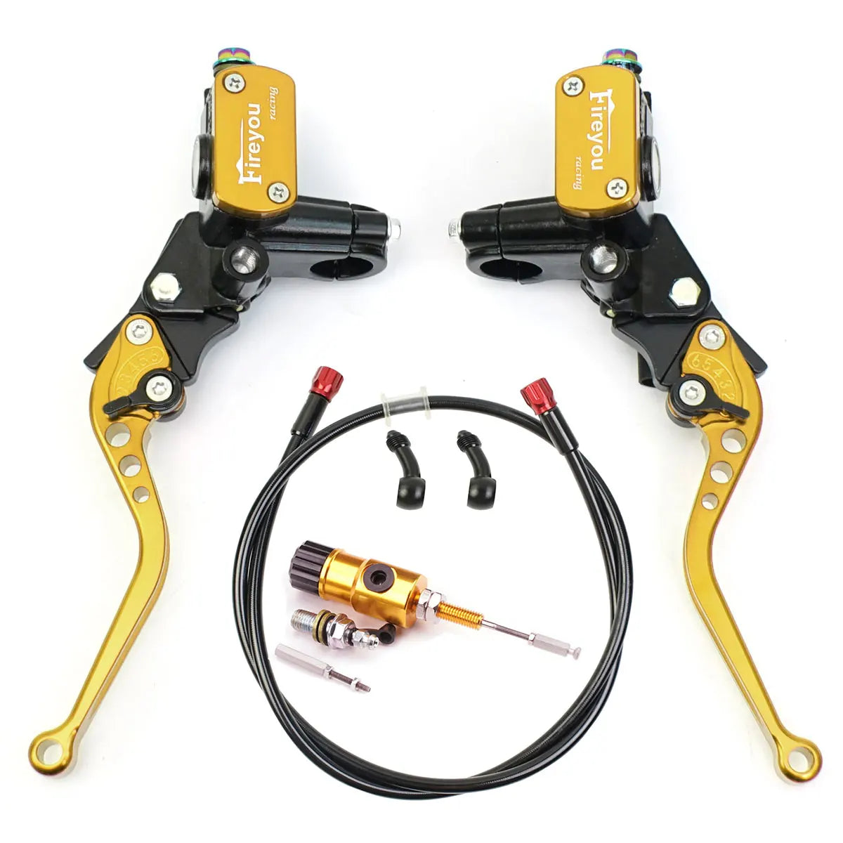 Motorcycle Hydraulic Clutch Kit Brake Master Cylinder Kit Disc Brake Lever LED For Honda Yamaha Suzuki Dirt Bike Sport