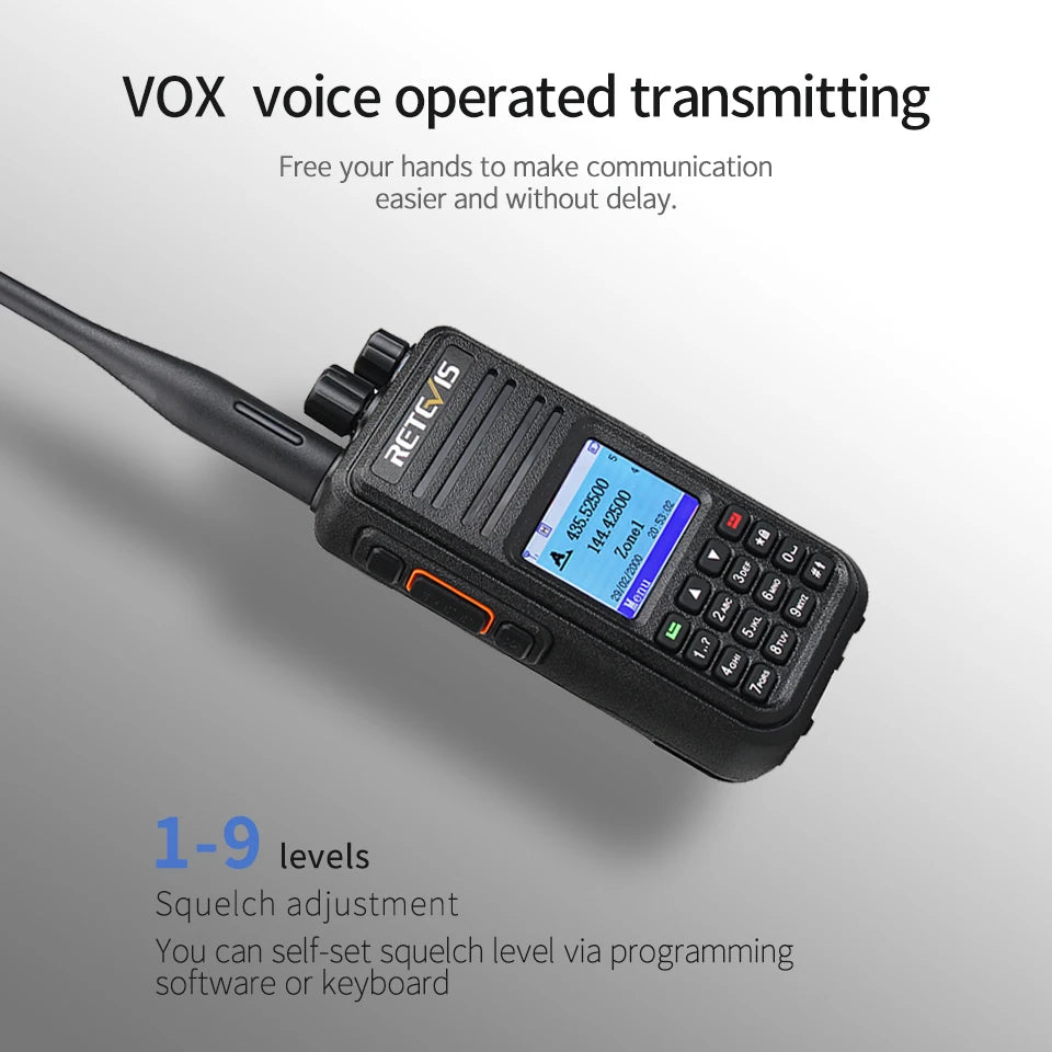 Retevis RT3S Walkie Talkie DMR Radio Long Range Walkie Talkies Camping Ham Radio UHF VHF GPS AES256 Encryption Digital Portable