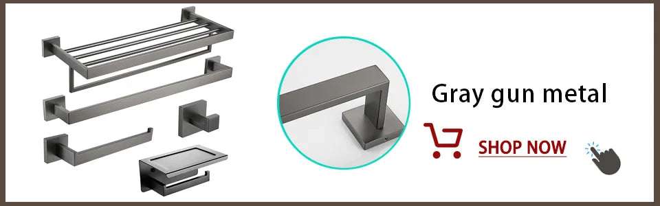 Stainless Steel Bathroom Hardware Mirror Chrome Polished Towel Rack Toilet Paper Holder Towel Bar Hook Bathroom Accessories