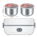 Multifunctional Electric Lunch Box Food Heater, Portable Leakproof Food Warmer Heater for Travel, Car and Home with 2 Layers