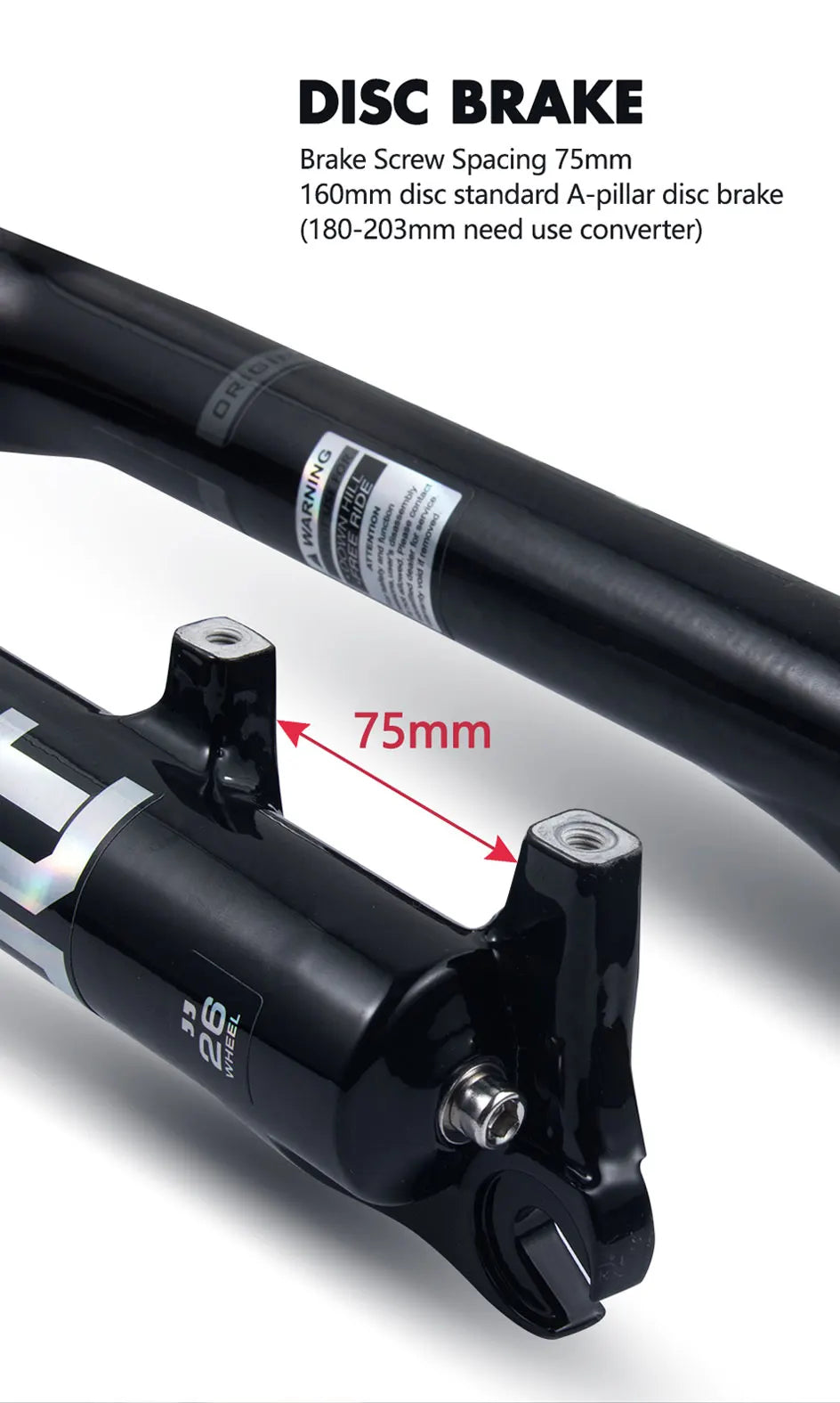 BOLANY Mountain Bike Air Supension 26/27.5/29Inch 120mm Air And Oil Remote Bicycle Fork 29 Quick Release MTB Bicycle Accessories