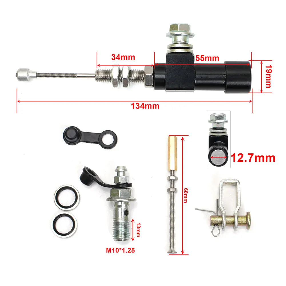Universal 22mm 7/8'' Motorcycle Hydraulic Clutch Kit Brake Master Cylinder Reservoir With Grip Brake Hose for Moto ATV Italika
