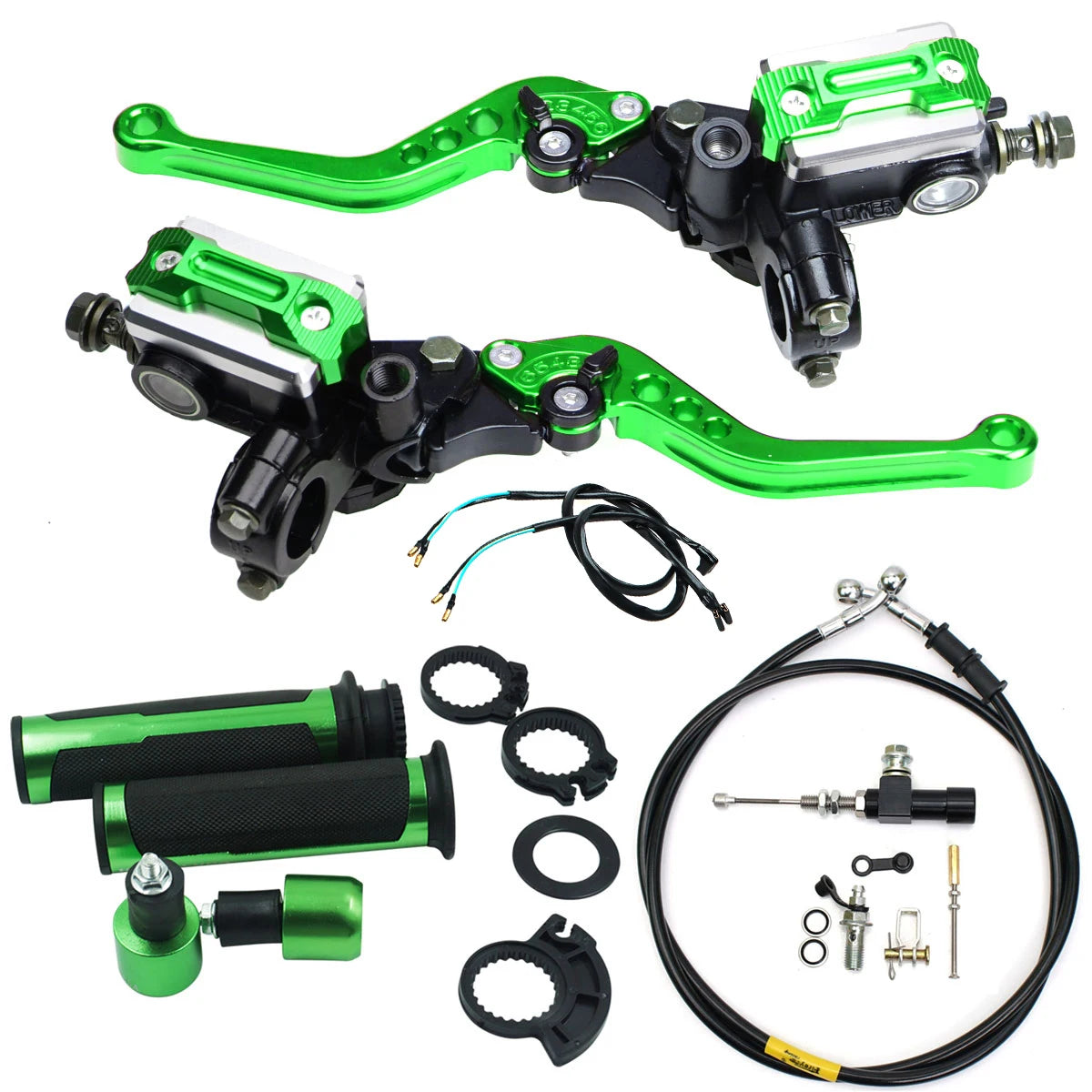 Universal 22mm 7/8'' Motorcycle Hydraulic Clutch Kit Brake Master Cylinder Reservoir With Grip Brake Hose for Moto ATV Italika