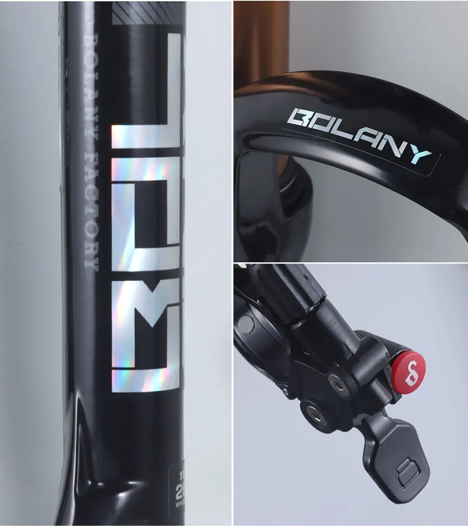 BOLANY Mountain Bike Air Supension 26/27.5/29Inch 120mm Air And Oil Remote Bicycle Fork 29 Quick Release MTB Bicycle Accessories