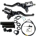 Universal 22mm 7/8'' Motorcycle Hydraulic Clutch Kit Brake Master Cylinder Reservoir With Grip Brake Hose for Moto ATV Italika