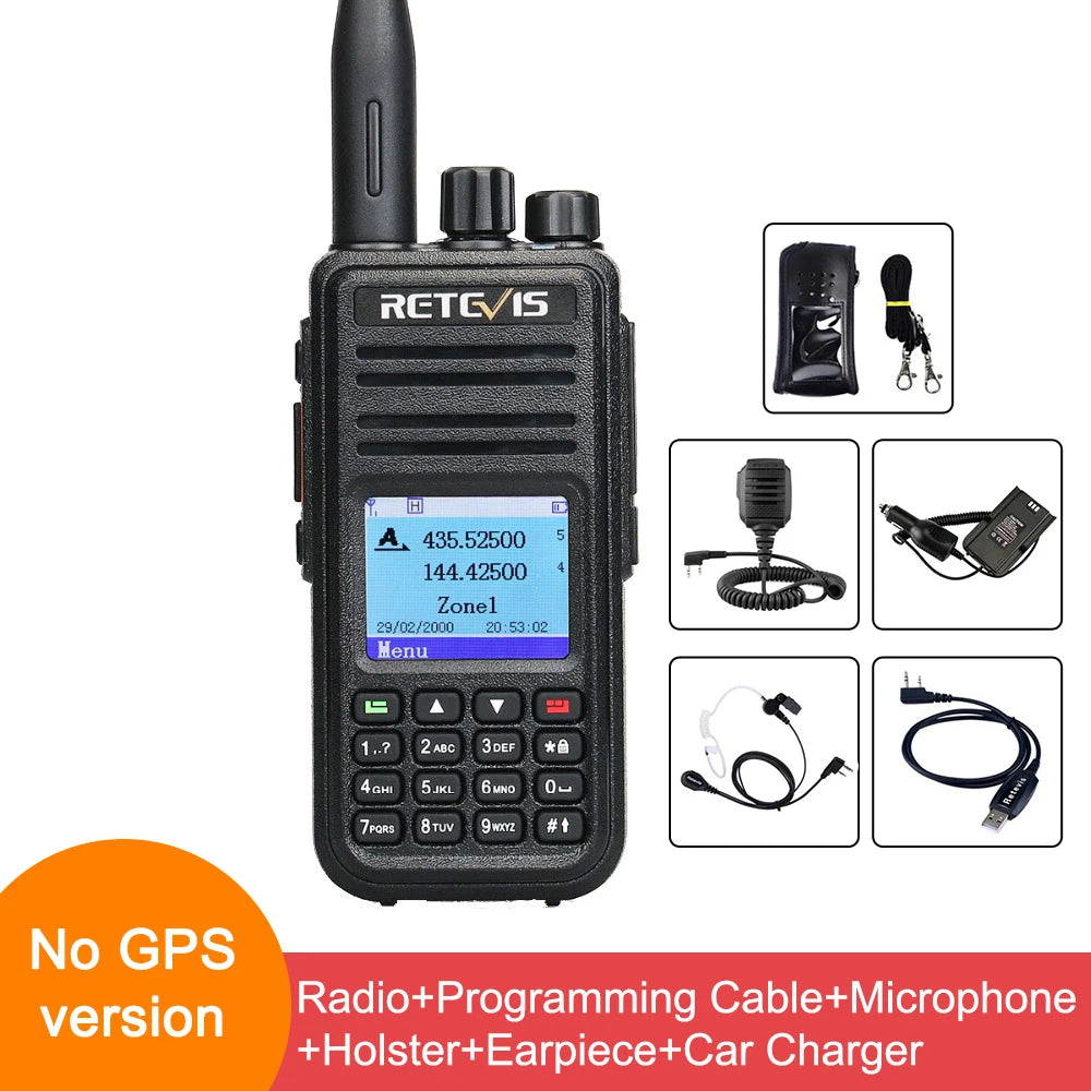 Retevis RT3S Walkie Talkie DMR Radio Long Range Walkie Talkies Camping Ham Radio UHF VHF GPS AES256 Encryption Digital Portable