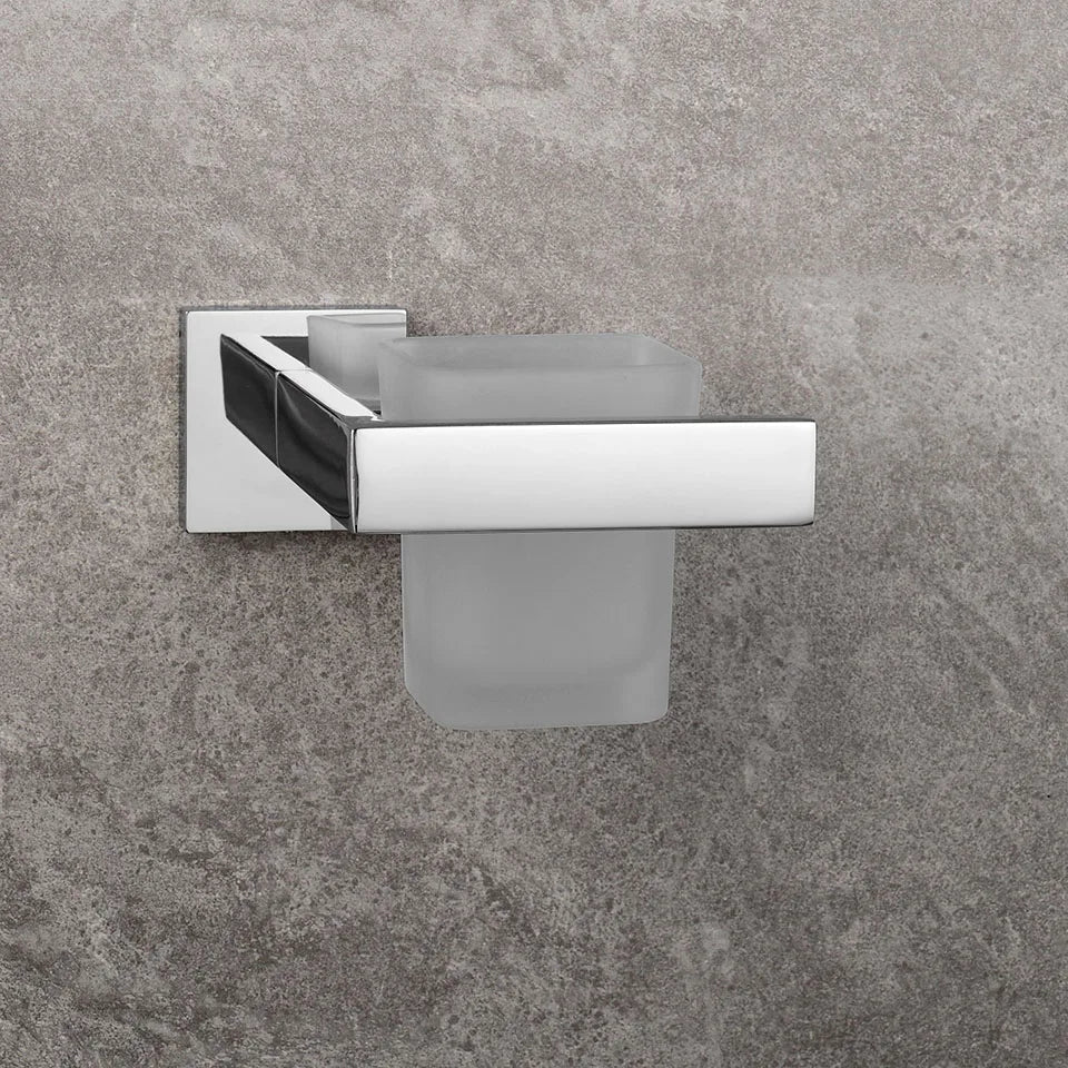 Stainless Steel Bathroom Hardware Mirror Chrome Polished Towel Rack Toilet Paper Holder Towel Bar Hook Bathroom Accessories