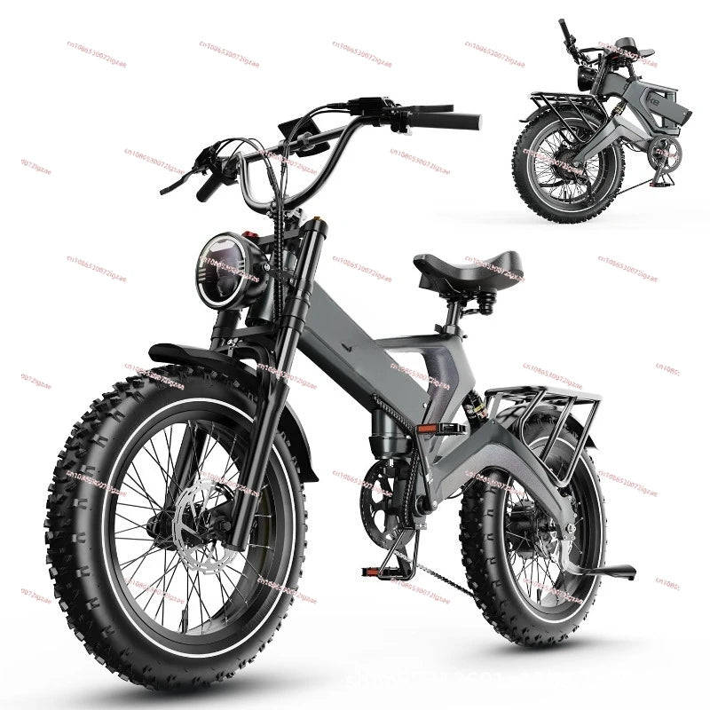 Zhengbu folding electric bicycle helps off-road shock-absorbing magnesium alloy electric vehicle