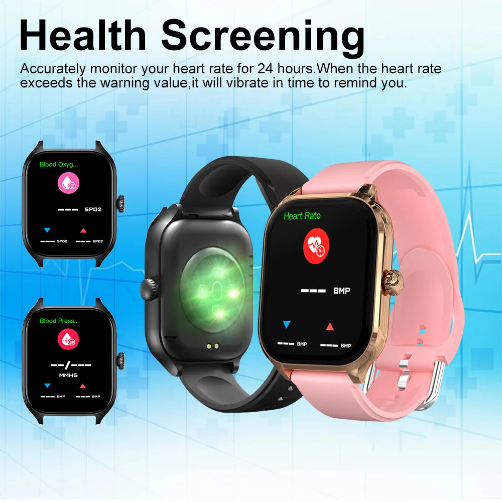 LAXASFIT H9 and H6 Smartwatch Dial to Answer Calls Calorie Tracking Heart Rate Blood Oxygen Monitoring Bluetooth Smart Watch
