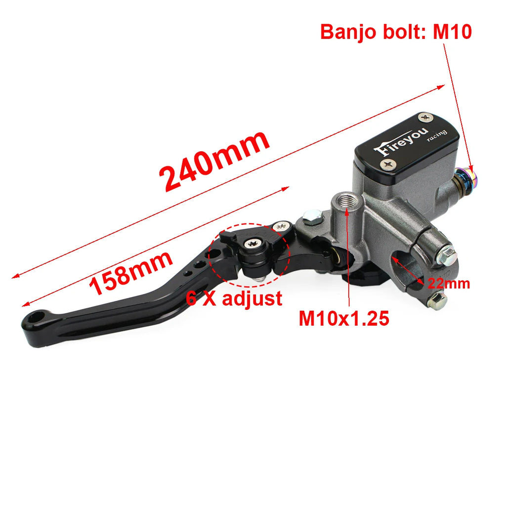 Motorcycle Hydraulic Clutch Kit Brake Master Cylinder Kit Disc Brake Lever LED For Honda Yamaha Suzuki Dirt Bike Sport