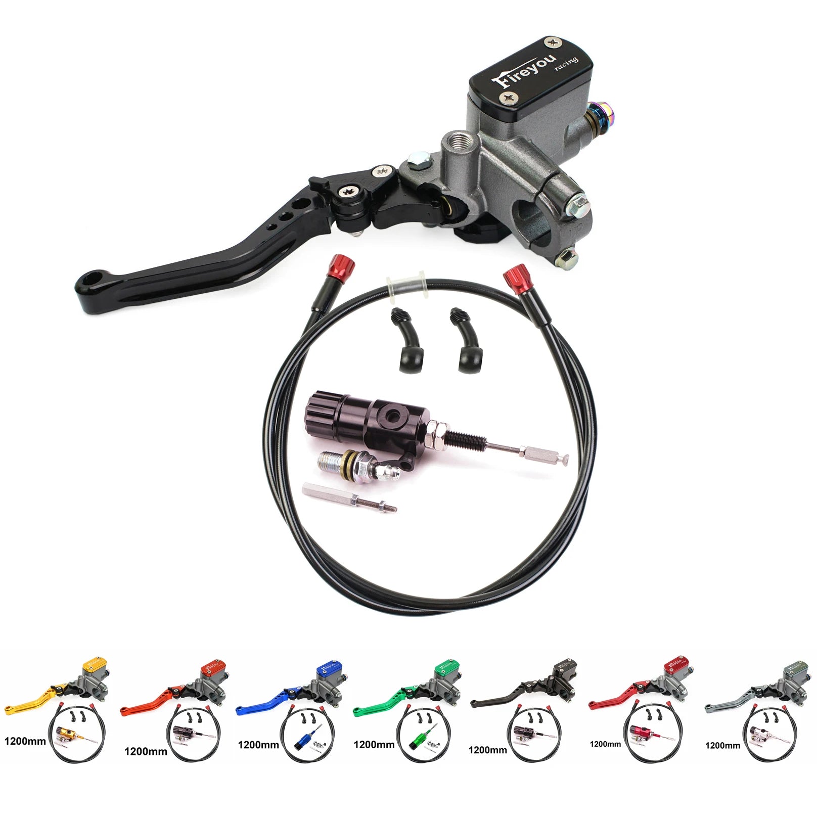 Motorcycle Hydraulic Clutch Kit Brake Master Cylinder Kit Disc Brake Lever LED For Honda Yamaha Suzuki Dirt Bike Sport