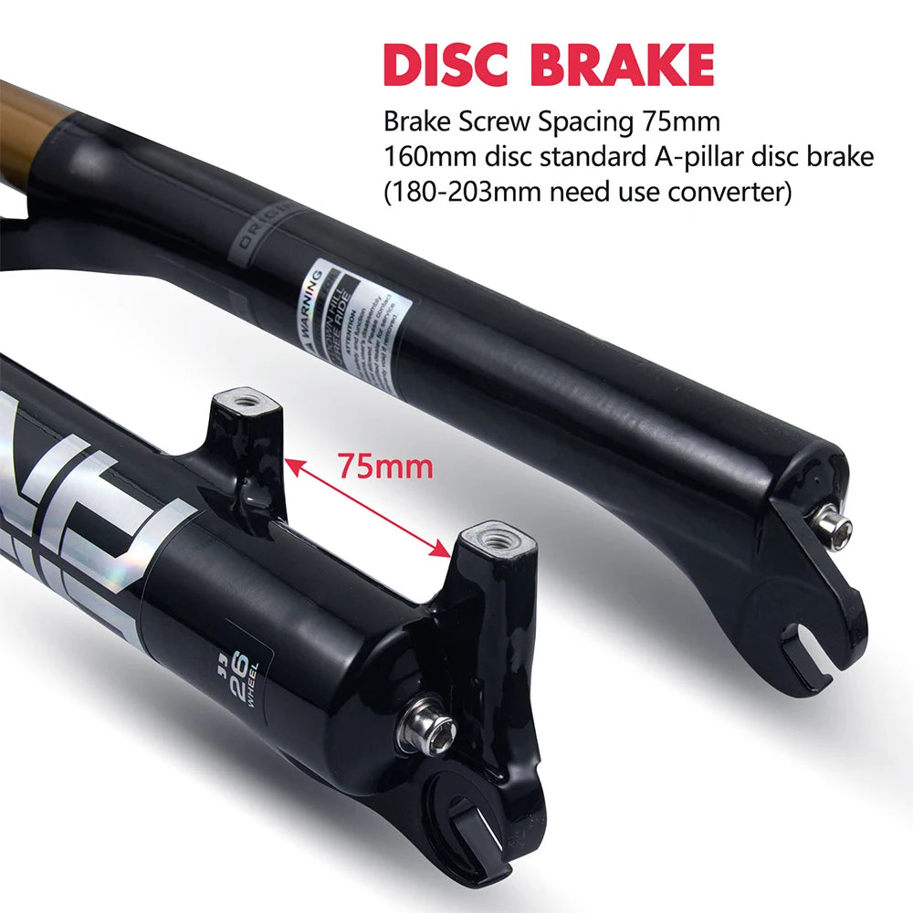 BOLANY Mountain Bike Air Supension 26/27.5/29Inch 120mm Air And Oil Remote Bicycle Fork 29 Quick Release MTB Bicycle Accessories