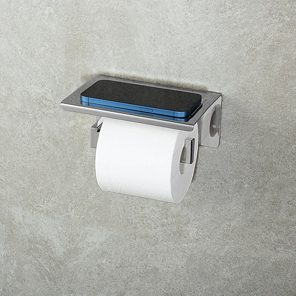 Stainless Steel Bathroom Hardware Mirror Chrome Polished Towel Rack Toilet Paper Holder Towel Bar Hook Bathroom Accessories