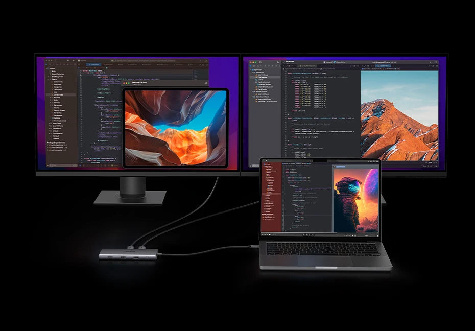 UGREEN Dual HDMI USB-C HUB 8K 4K HDMI Adapter 10 in 1 Splitter with RJ45 USB3.0 PD 100W Dock for MacBook Pro Air Laptop USB HUB