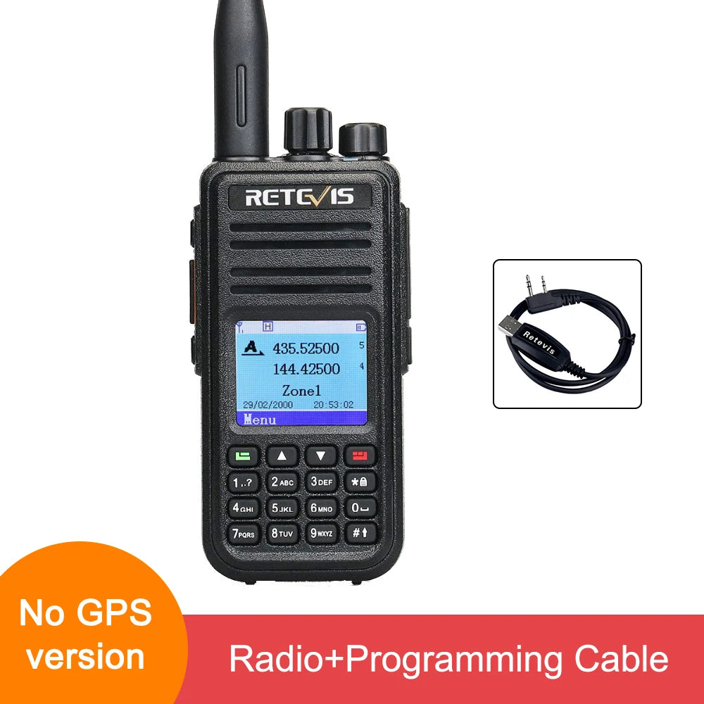 Retevis RT3S Walkie Talkie DMR Radio Long Range Walkie Talkies Camping Ham Radio UHF VHF GPS AES256 Encryption Digital Portable