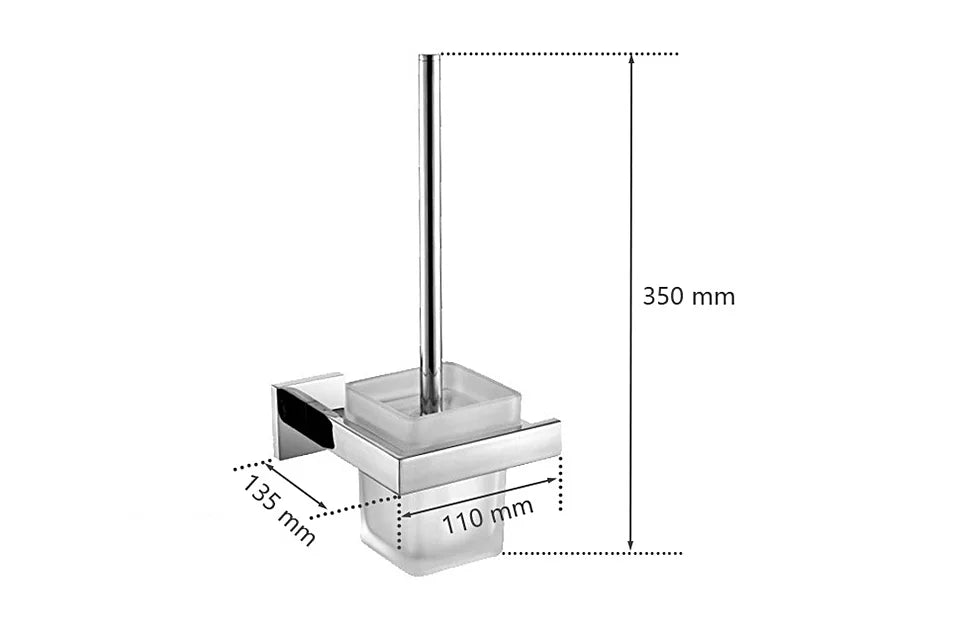 Stainless Steel Bathroom Hardware Mirror Chrome Polished Towel Rack Toilet Paper Holder Towel Bar Hook Bathroom Accessories
