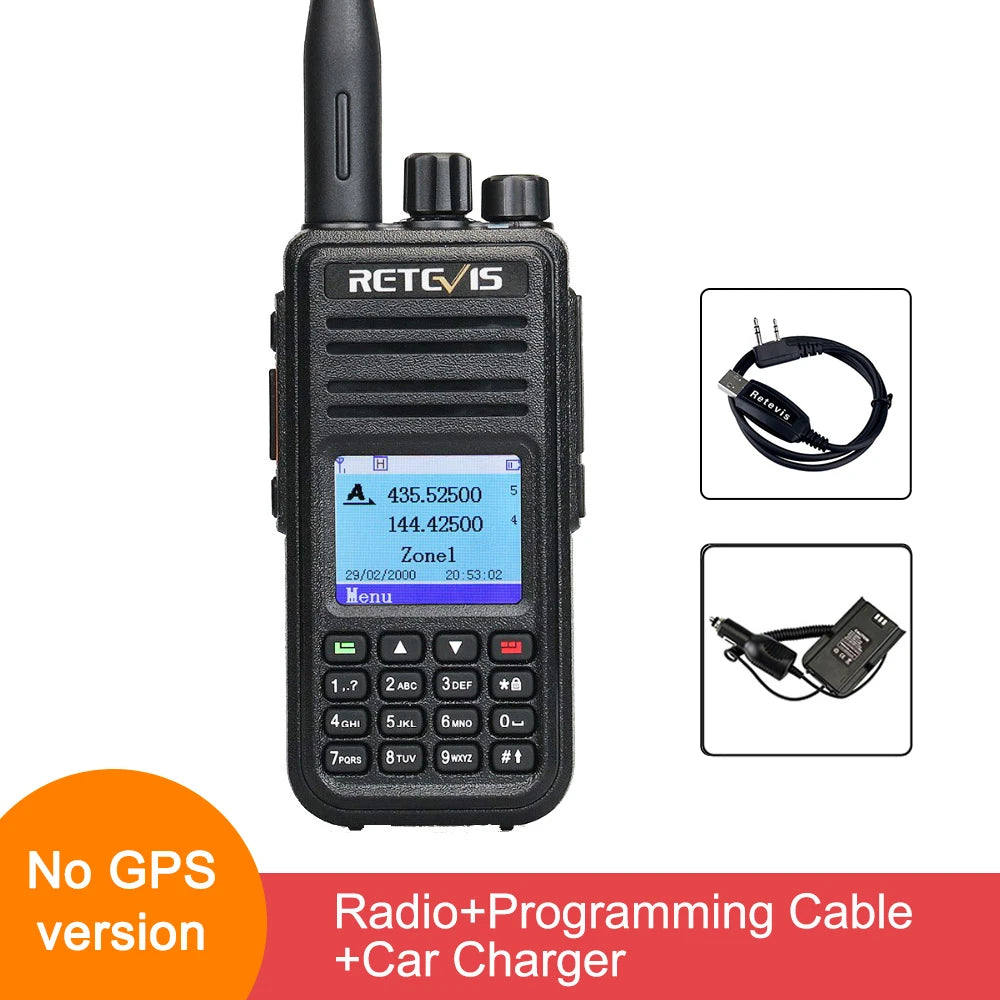 Retevis RT3S Walkie Talkie DMR Radio Long Range Walkie Talkies Camping Ham Radio UHF VHF GPS AES256 Encryption Digital Portable